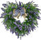 Lavender Wreath Heart Shape Wreath Artificial Lavender Garland Valentine's Day Wreath Front Door Wreath for Valentine's Day Festival Wedding Hanging Decorations - Style B