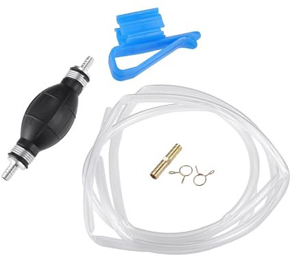 QUARKZMAN 1 Set de Bomba Manual de Sifón de Aceite y Gasolina para Coche con Conector y Hebilla