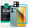 Ibywind 2 Piezas Protector Pantalla para Xiaomi Redmi Note 13 5G 6.67+1 Pieza Protector Cámara+1 Pieza Protector Trasera Fibra Carbono,Dureza 9H Cristal Templado,Fácil de instalar