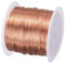 QUARKZMAN Alambre Magnético de 0.5mm 50m/164Ft Esmaltado de Cobre Alambre de Bobinado Magnético 100G 155C para Transformadores Inductores