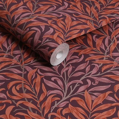 WILLIAM MORRIS AT HOME Willow Bough Plum Wallpaper | Paste The Wall | Purple Leaves | Eco-Friendly