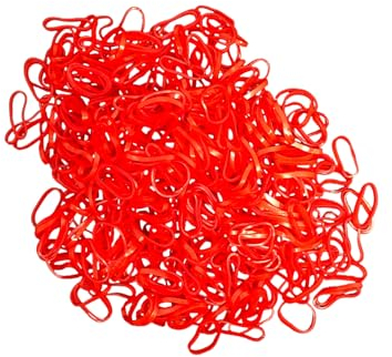 500 Pack No-Damage Hair Bands, Stylish Rubber Bands, Hair Accessories for Girls - Embrace Effortless Style with Elastic Ties by Kàllos (red, 20mm)