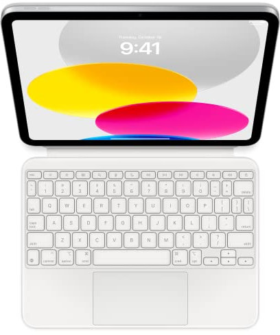 Apple Magic Keyboard Folio (for iPad 10th Gen) (QWERTY US English) White (Renewed)