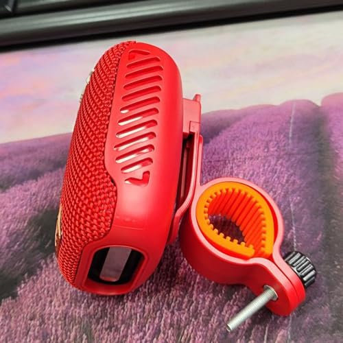 Denash Altavoz para Bicicleta, Presidente Inalámbrico para Bicicleta, Portátil, Confiable para Ciclismo (Rojo)