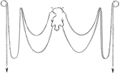 EAJORN Nasenring mit Kette von Nase zu Ohr, falscher Nasenring, Nasenring mit Kette von Nase zu Ohr