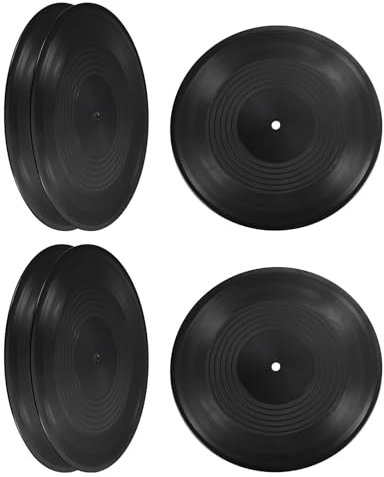 PATIKIL Vinyle Records, 12 Pouce 6 Paquet CD Faux Vinyle Records pour Paroi Esthétique Décoration, Décoratif Records pour Rouleau Musique Chambre Rock Fête Bricolage Décoration, Noir