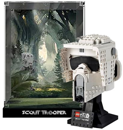 Acryl-Vitrine für Lego 75305 Scout Trooper Helm, NUR Vitrine, -(KEIN Le-go Modell)