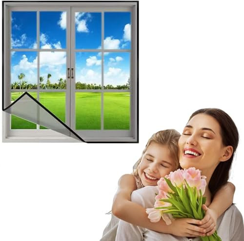 45x70cm Mückensichere Fenster, Mückengitter, Fliegengitter ohne Bohren und Schrauben