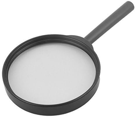 CXQC Kunststoffgriff Home Office 5-fache Vergrößerung Lupe Glas 100mm Dia Linse schwarz