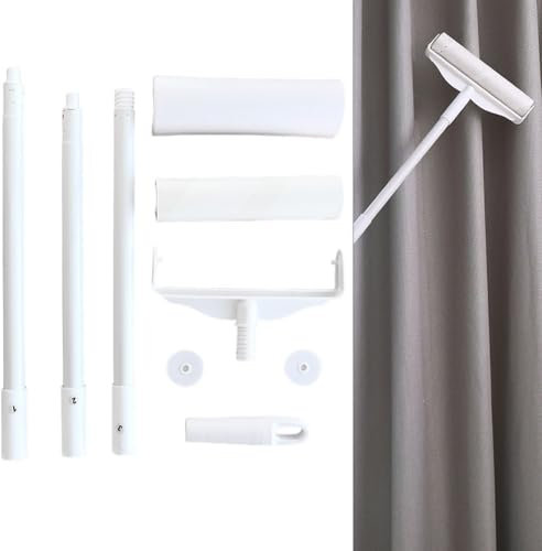 wenyouya Große Fusselrolle mit Abdeckung für Böden, extra breite klebrige Blätter, langer Griff, nachfüllbares Design, Tierhaarentferner, für Couch, Teppich, Bettwäsche (langer Griff & 3 klebrige