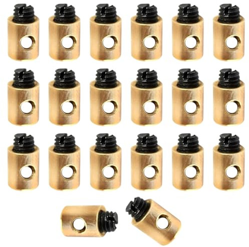 20 PCS Schraubnippel Bowdenzug Nippel Bremskabel Nippel Schrauben Bremskabel Nippel Schrauben Ersatz Schraubnippel Ausreichende Menge Geeignet für Fahrräder Motorräder Autos 5x6mm