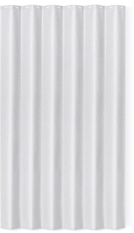 Amazon Basics - Cortina de ducha de poliéster de estilo moderno, secado rápido, 183 x 183 cm, color Blanco