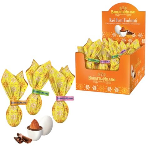 Maxi Ovetti Confettati Baratti & Milano Monofiocco Con Ripieno Gianduja Espositore 2 kg
