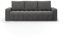 Mebligo - Sofa mit Schlaffunktion und Bettkasten 227 cm Breit Abrielle, 3 Sitzer Sofa, Schlafsofa mit Bonell Federkern, Ausziehbares Couch, Schlafcouch Wohnzimmer - Dunkelgrau