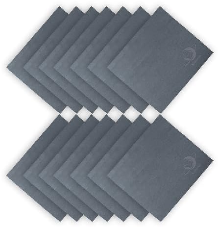 Xcdhemde® Gamuza Limpia Gafas de 8 Piezas - 20x21cm, Paño de Limpieza de Microfibra, Utilizado para Limpiar Lentes, Gafas, Pantallas, Teléfonos Móviles y Computadoras, Reutilizable (Gris)