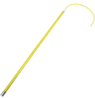 Portable High Voltage Insulated Rescue Hook, Epoxy Insulated Pole, with Reinforced Fiberglass Handle, for Fire Electrician Anti-electrocution 10kv-220kv(1m/3.2ft)