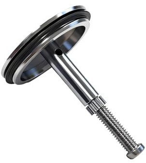 Tappo per Vasca da Bagno 43mm in Ottone Cromato, Tappo di Scarico Universale Regolabile con Doppia Guarnizione, Adatto per Lavandini e Vasche Standard (Gamma Regolazione: 50-70mm)
