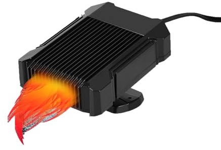 Ownicee Auto Heizung 12V 150W, Tragbare Autoheizung Heizlüfter 2 in 1 Heizung & Ventilator, N4 Windschutzscheibe Entfroster Demister, Zusatzheizung fürs Auto, 360° Drehbar