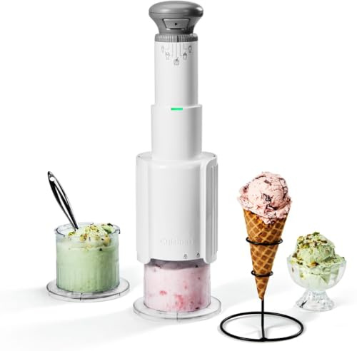 Cuisinart Freeze Wand XL Ice Cream Maker|2 x 470ml pots|5 presets: Ice Cream, Sorbet, Milkshake, Slushie, Mixins|high-protein, dairy-free, vegan, low calorie |Churn in 5 minutes|Compact, handheld