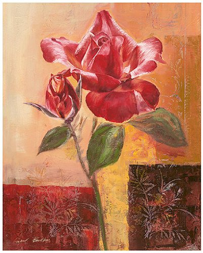 Eurographics K-GB1031 Gabor Barthez, Charming Rose 24 x 30 cm, Keilrahmenbild (keine Einrahmung nötig)