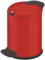 Hailo Design S, Mülleimer aus Stahlblech, 4 Liter, leise und dicht schließender Deckel, breites Fußpedal, made in Germany, 0704-059