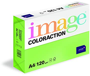 Image Coloraction Java - farbiges Kopierpapier - DIN A4, 210 x 297 mm, 120 g/m² - buntes, holzfreies Druckerpapier für Kopierer - 250 Blatt - Maigrün