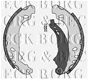 Borg & Beck BBS6283 Rear Brake Shoes To Fit Peugeot 206 1998-