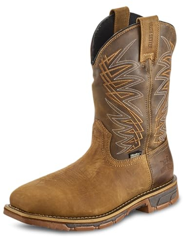 Irish Setter, Marshall, Men’s, 11, Waterproof, Steel Safety Toe, Pull-On Work Boot, Brown, 10.5 D (Medium)