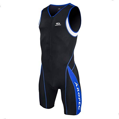 Aropec 104M Triathlon Einteiler Herren - Trisuit Men, Farbe:schwarz/blau;Größe:S