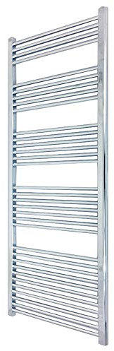 600mm(w) x 1800mm(h) Straight Chrome Heated Towel Rail, Radiator, Warmer 3390 BTUs Bathroom Central Heating Ladder Rail