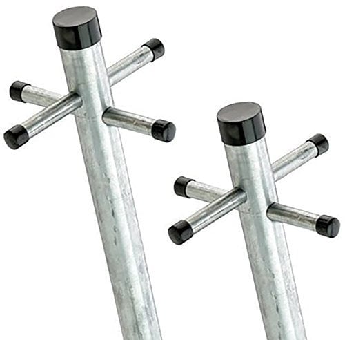 WatsonLok 2.4m Twin Pack Galvanised One Piece Washing Clothes Post Line