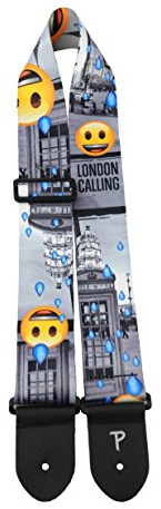 Perris Leathers LPCPE-8202 2.5 Heat Transfer Emoji Guitar Strap, London Calling