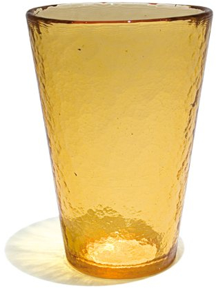 YALOS Murano Collection Happy Drink Bicchieri Bibita Happy Fruit Bicchieri Long Drink ø mm. 92 x mm. 134 Ambra Vetro di Murano Made in Italy
