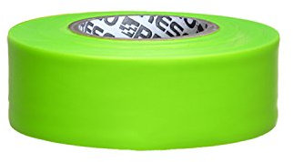 Presco PresGlo Taffeta Ruban de balisage en rouleau: 1-3/16 in. x 50 yds. (Neon Lime)