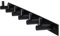 Gedotec Garderobenhaken Schwarz matt [6 HAKEN] Garderobenleiste Flur, Küche & Bad I Wandgarderobe MOON I Hakenleiste schwarz zum Schrauben I Design Garderobenpaneel I Kleiderhaken Wand Montage