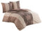 Class Home Collection Bettwäsche 200x200 – Bettwäsche-Sets mit Bettbezug 200 x 200 und Kissenbezug 80x80 – Bettwäsche 200x200 Baumwolle – Bettwäsche Bettbezug mit Reißverschluss Natura Braun