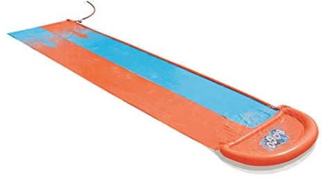 Bestway Tapis de Glisse Double Piste, Longueur 5,49 m, raccord Tuyau d'arrosage pour gicleurs