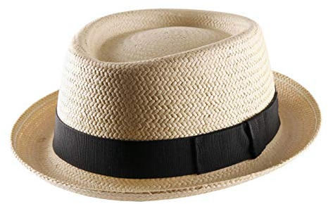 Classic Italy - Chapeau canotier Paille Homme ou Femme Rocker - Taille 55 cm