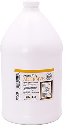 Lineco PVA Adhesive 1 Gallon Picture Frame Glue. Adhere Wood or MDF Frames, Dries Quickly. Use to Glue Wood, Board and Paper.