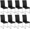 TecTake® Lot de 8 Chaises de Salle à Manger Moderne Chaise Ergonomique Rembourrée Confortable Chaise Design en Cuir synthétique Meuble Salon avec Pieds en Acier pour Salon, Coiffeuse, Chambre