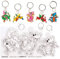 Baker Ross FE249 Porte-clés de dragon en plastique rétrécissant - Paquet de 8, créez vos propres porte-clé pour les arts et l'artisanat pour enfants