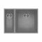 1.5 Bowl Undermount Grey Granite Kitchen Sink - Reginox Quadra