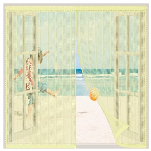 Magnet Fliegengitter Fenster Innen, Moskitoschutz Fliegenvorhang, Insektenschutzgitter Terrassentür Einfache Montage Ohne Bohren， Für Fenster -115x190cm(45x75inch)