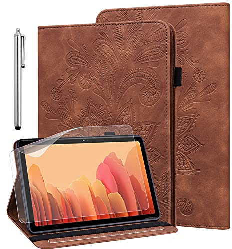 GLANDOTU Coque pour Tablette Lenovo Tab M10 HD (2ème Génération) 10.1 (TB-X306X/X306F)/Smart Tab M10 HD (2e Gen), Protection Multi-Angle Étui Cuir PU Housse (Marron)