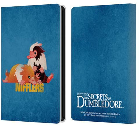 Head Case Designs Offizielle Fantastic Beasts: Secrets of Dumbledore Nifflers Grafik-Badges Leder-Wallet-Hülle Kompatibel mit Kindle Paperwhite 5 (2021)
