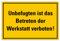 Schild Unbefugten ist das Betreten der Werkstatt verboten 20cm x 30cm hergestellt aus robustem PVC stoß und kratzfest Hinweisschild Unbefugten ist das Betreten der Werkstatt verboten mit UV-Schutz