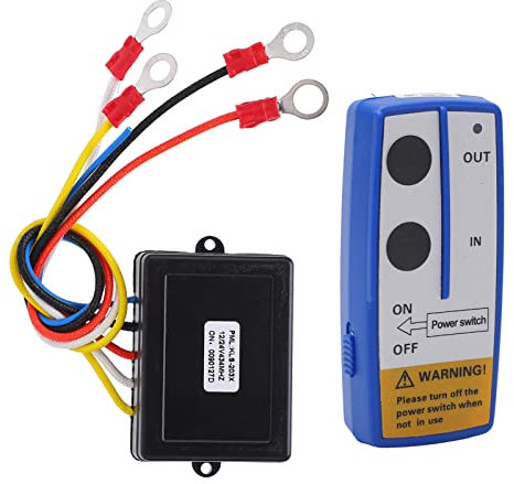 Kit de mando a distancia inalámbrico de interruptor portátil 434MHZ fácil de usar 12V 24V resistente para camiones Jeep ATV SUV Azul