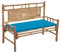 RONGQI Gartenbank mit Auflage, Terrassenmöbel, Wetterfeste Bank, Garten Banken, Deko Bank,Outdoor Bank, Gartenmöbel, Parkbank, Friesenbank, 120 cm Bambus