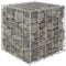 WIFESE Panier de Gabion Fil d'acier 50x50x50 cm Lit Surélevé Cube à Gabion Argenté Mur de Soutènemen Construction Robuste Mur en Gabion Décoration de Jardin Terrasse Cage de Gabion
