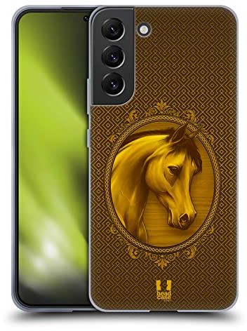 Head Case Designs Adelig Jahr des Pferdes Soft Gel Handyhülle Hülle kompatibel mit Samsung Galaxy S22+ 5G